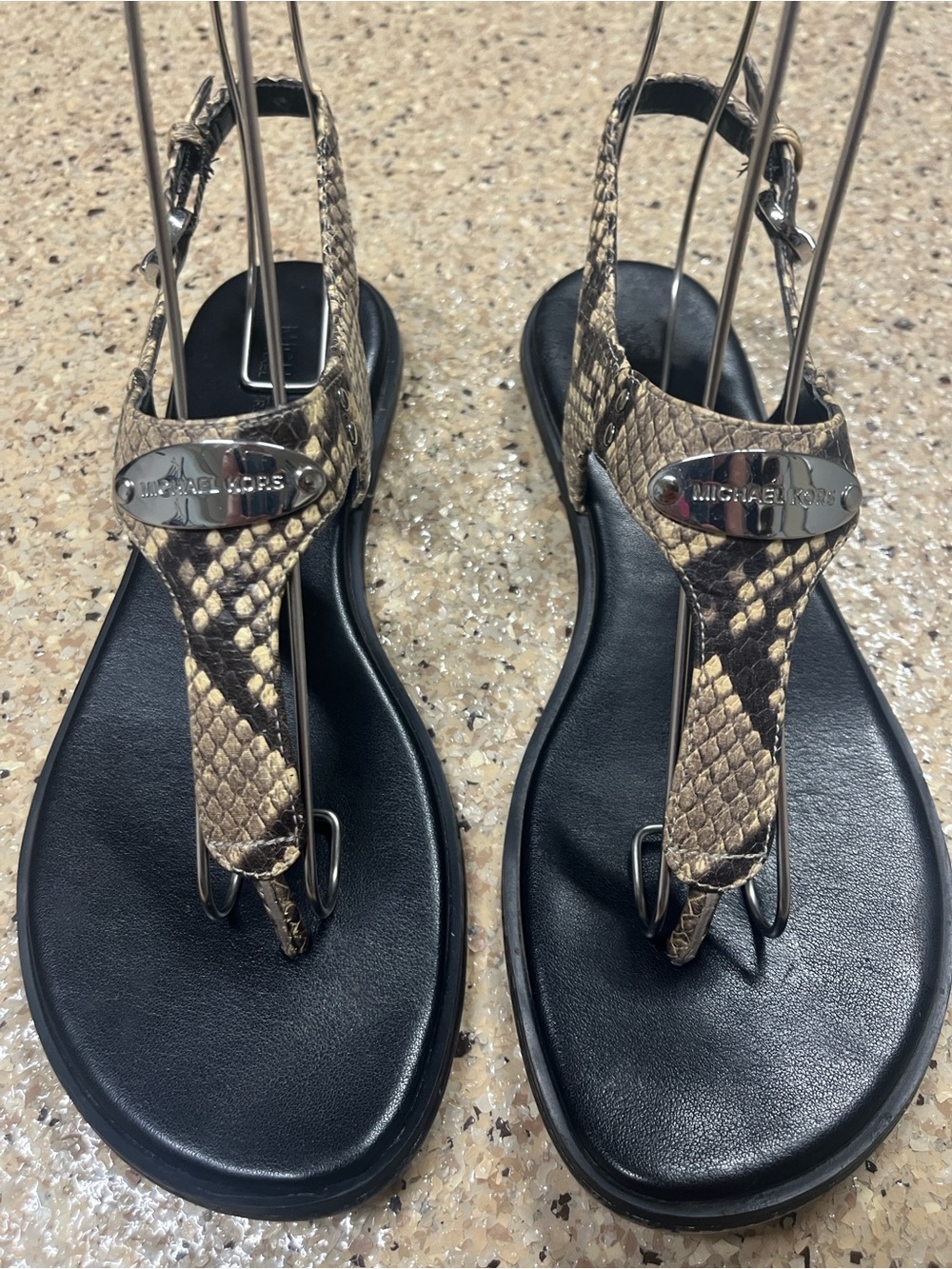 Michael Kors Sz 8.5 Snakeskin leather sandals